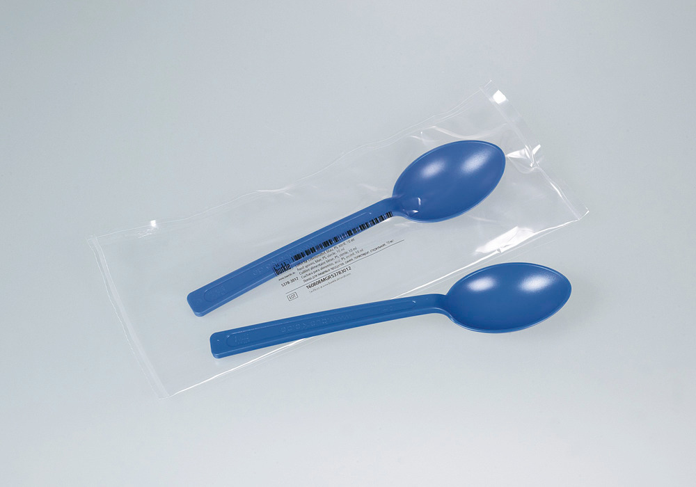 Food spoons, blue, PS, sterile, 2,5 ml - 1