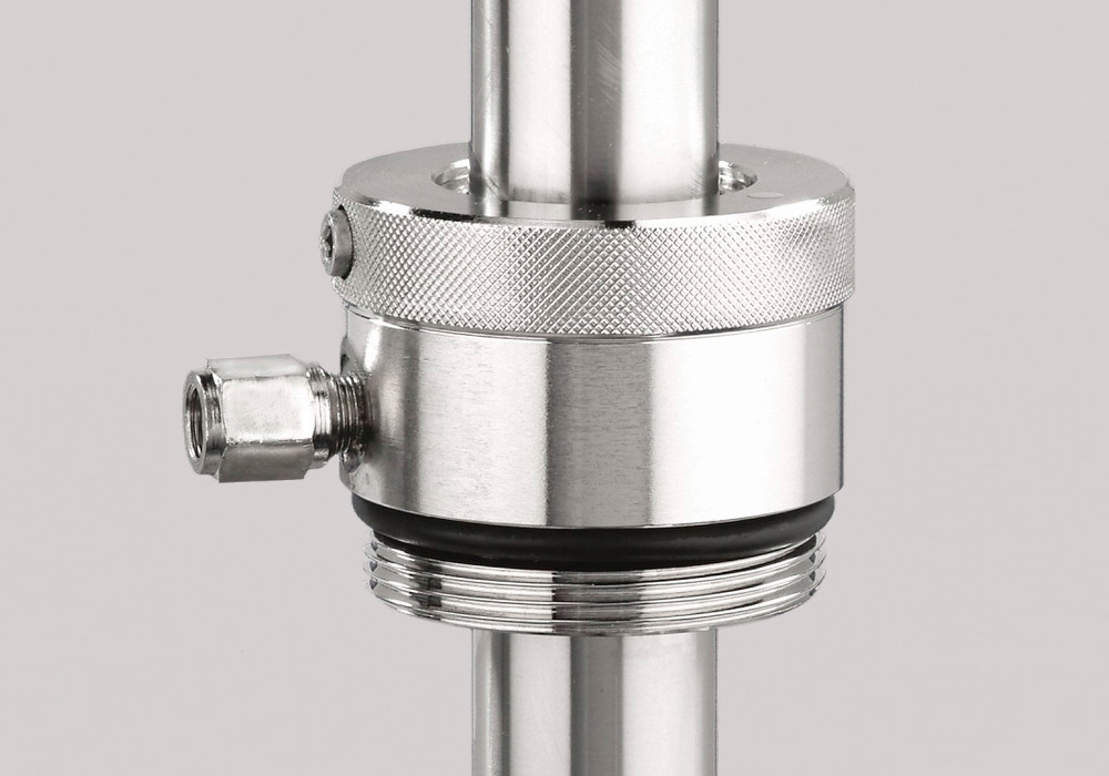 Gastight barrel connector, R2" steel fine, outer - 1