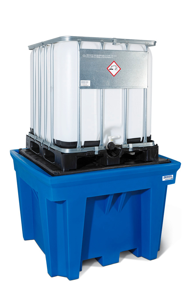 Spill pallet classic-line in polyethylene (PE) for 1 IBC, with PE loading surface - 1