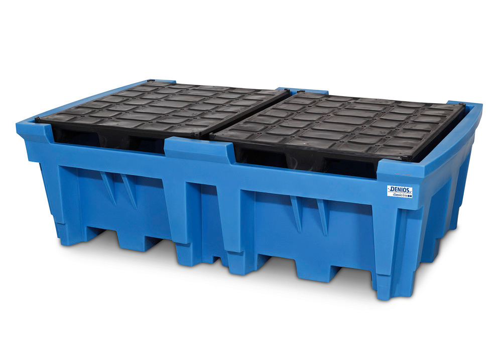 Spill pallet classic-line in polyethylene (PE) for 2 IBCs, with PE loading surface - 1