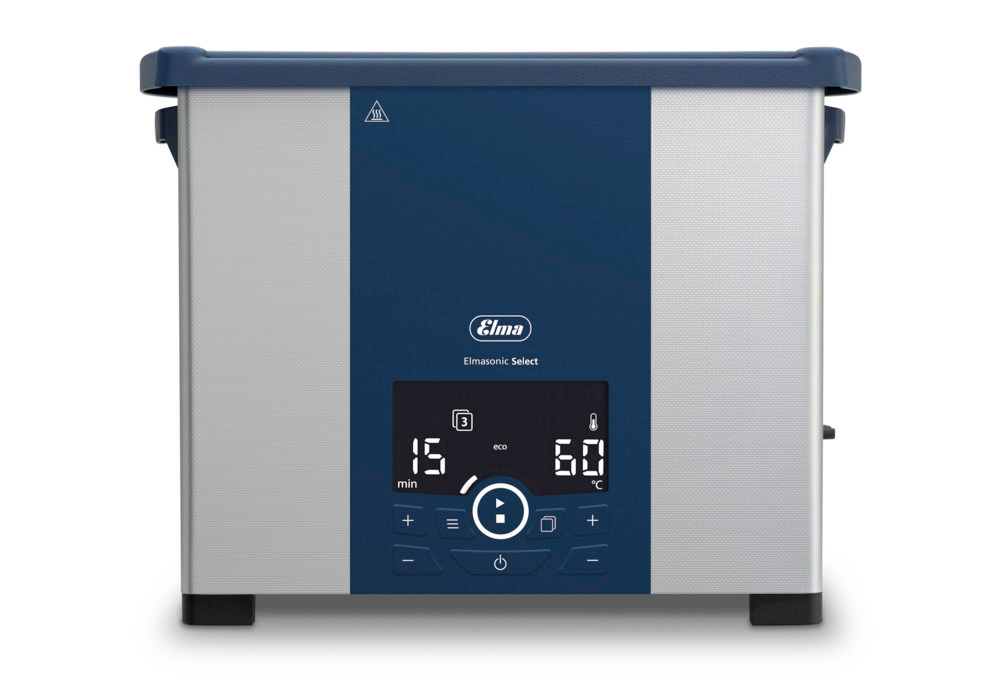 Elmasonic Select 100 ultrasonic cleaner with heating, 9.5 l total volume, 6 kg basket load - 1