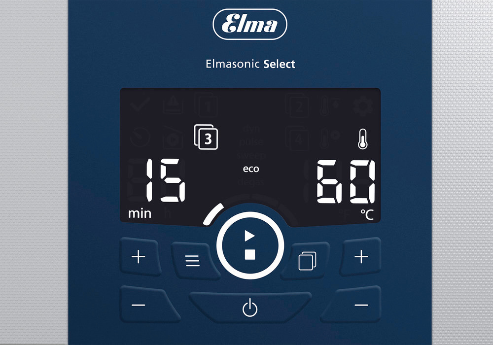 Aparato de limpieza por ultrasonidos Elmasonic Select 120 con calefacción, 12,9 litros, carga cesta - 2