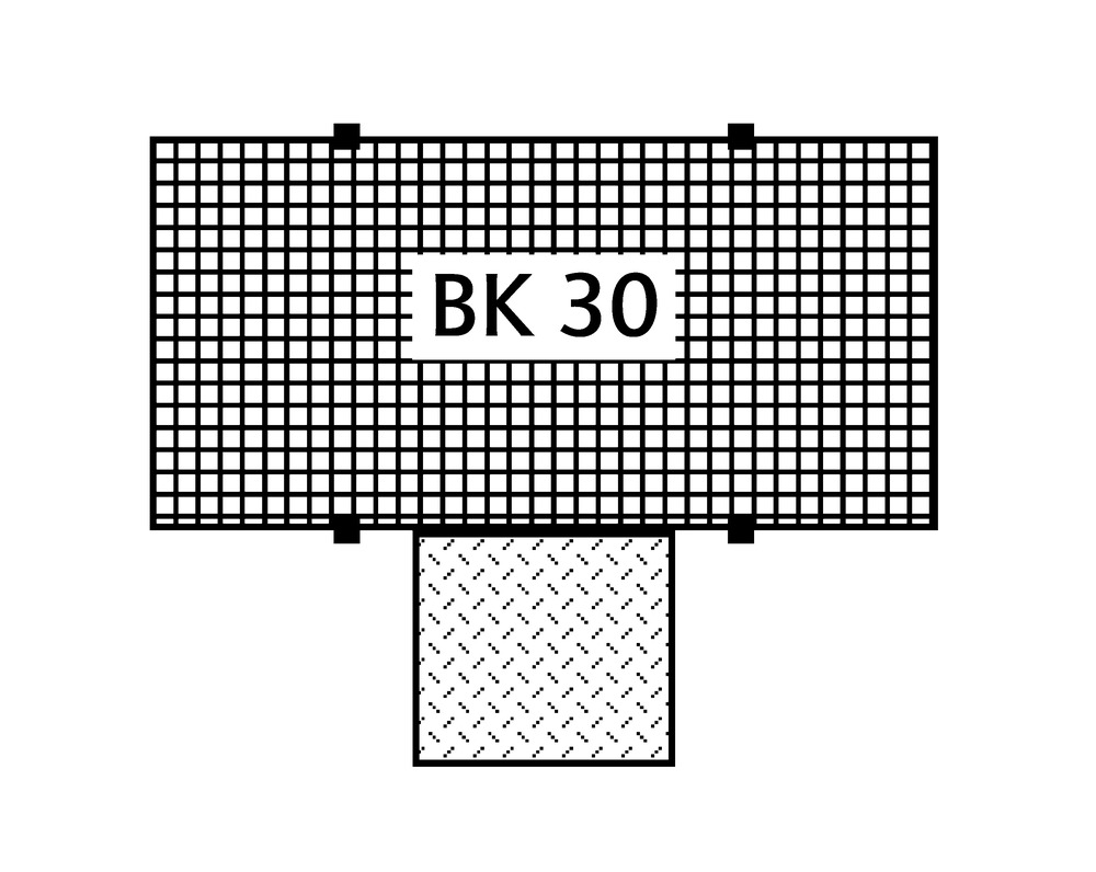 Módulo de retención BK 30.15 de polietileno (PE), con rejilla de PE, 3000 x 1500 x 150 mm - 2