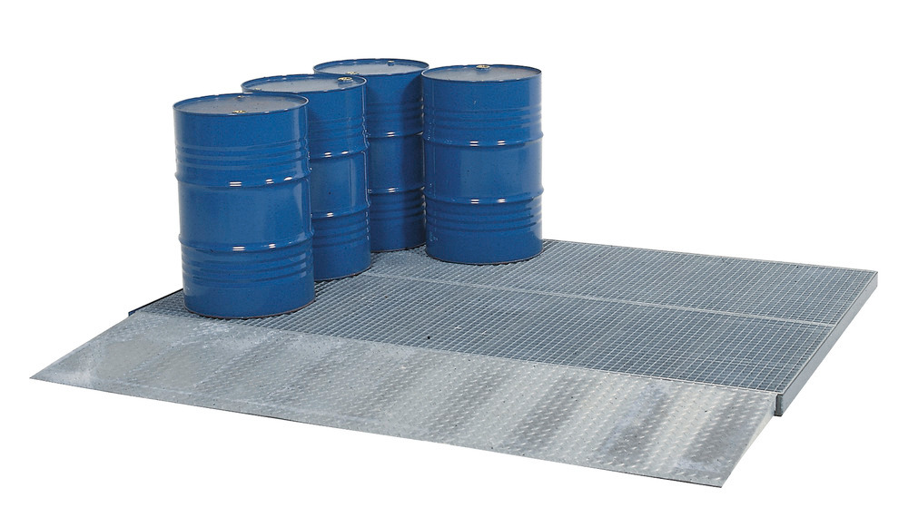 Spill decking classic-line, galvanised, with grid, wheel load 2000 kg, 2862x1862x78 - 1
