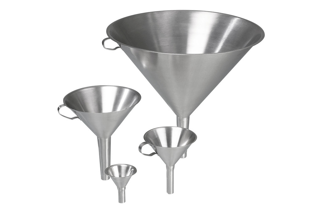 Funnel, stainless steel, V2A, outer-Ø 100 mm - 1