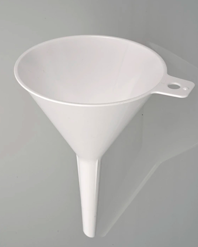Single-use liquid funnel Bio-PE, Ø 100 mm, white - 1