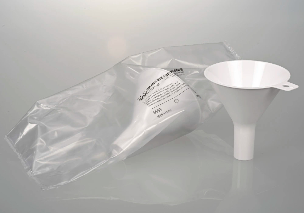 Disposable powder funnel PS, Ø100mm, white,sterile - 1