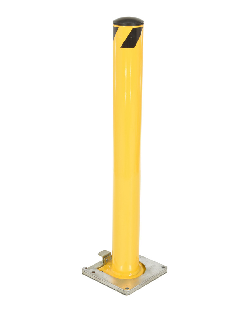 Vestil Steel Surface Mounted Removable Pipe Safety Bollard 42 In. x 5-1/2 In. Yellow - 1