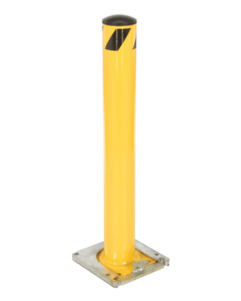 Vestil Steel Surface Mounted Removable Pipe Safety Bollard 36 In. x 5-1/2 In. Yellow - 1