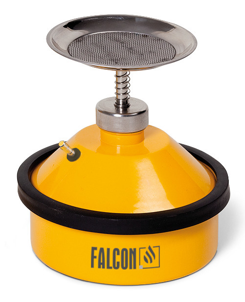 FALCON plunger can in steel, painted, 1 litre, with earth connection - 1