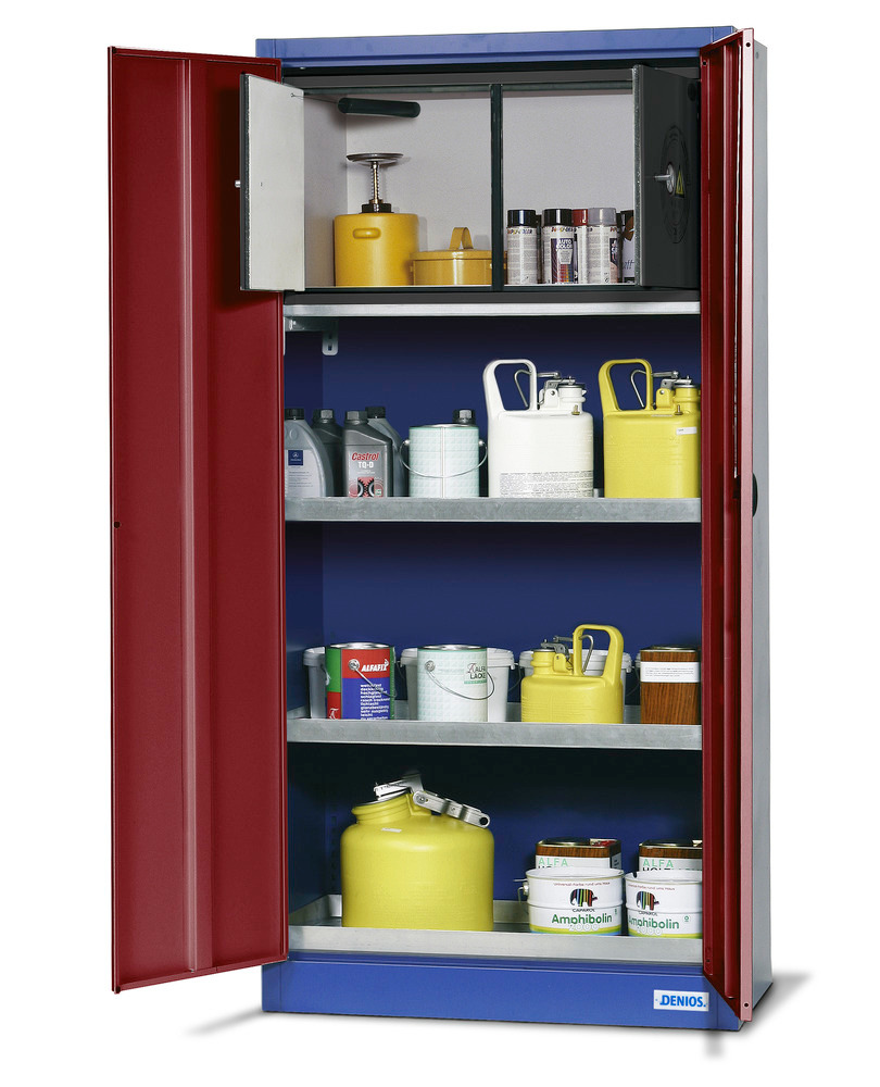 asecos environmental cabinet UWS 19 P with 3 shelves per Stawa-R and safety box - 1