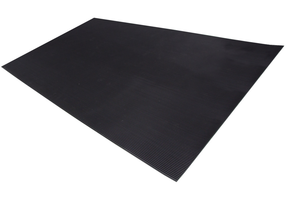 Ribbed rubber mat for tool cabinet W 1000 mm, for putting on top of the cabinet, self-adhesive