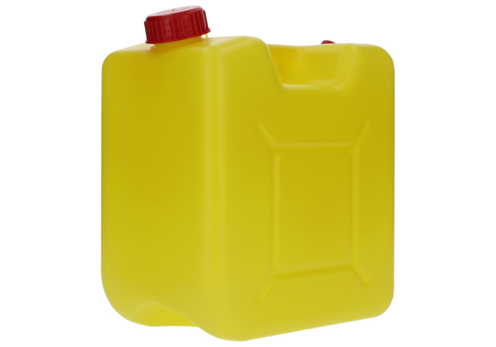 Jerricã para gestão de resíduos em PE-HD, bocal de enchimento e rosca de ventilação, 10 L, amarelo - 11