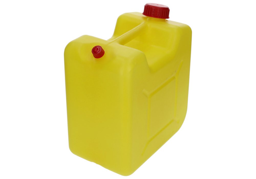 Jerricã para gestão de resíduos em PE-HD, bocal de enchimento e rosca de ventilação, 10 L, amarelo - 7