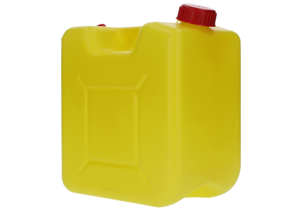 Jerricã para gestão de resíduos em PE-HD, bocal de enchimento e rosca de ventilação, 10 L, amarelo - 5