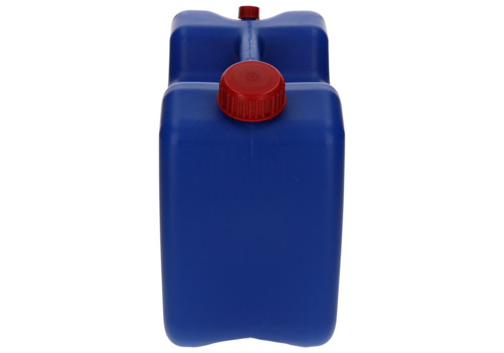 Afvalbak van PE-HD, met vulopening en ventilatieschroefverbinding, 10 liter, blauw - 10