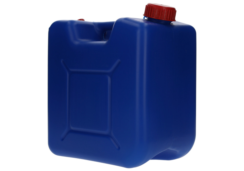 Afvalbak van PE-HD, met vulopening en ventilatieschroefverbinding, 10 liter, blauw - 6