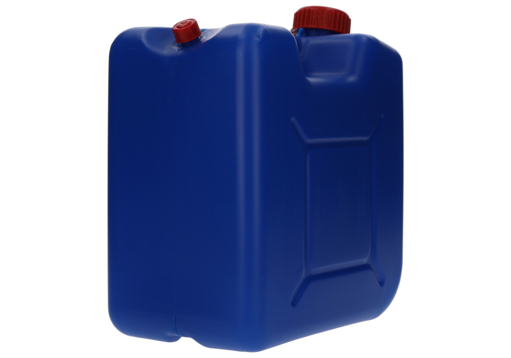 Afvalbak van PE-HD, met vulopening en ventilatieschroefverbinding, 10 liter, blauw - 8