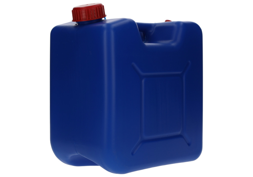 Afvalbak van PE-HD, met vulopening en ventilatieschroefverbinding, 10 liter, blauw - 7