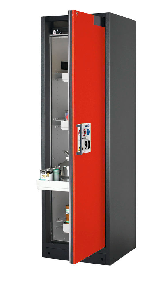 Paloturvakaappi Select W-64R, 4 vetoallasta, ovi punainen (oikea) - 1