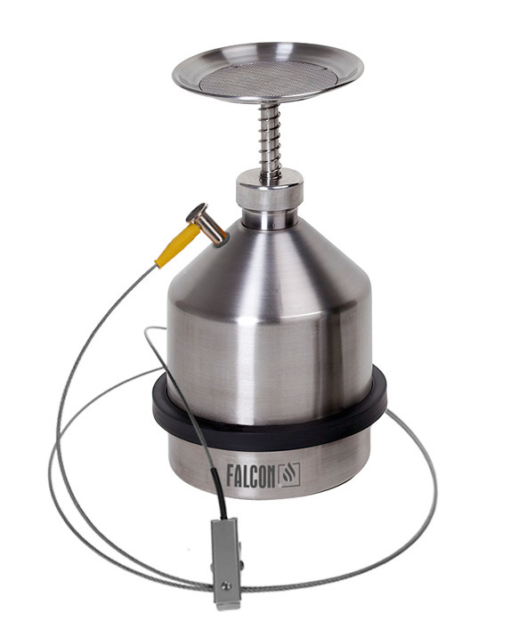 FALCON plunger can in stainless steel, 1 litre, with earth connection - 2