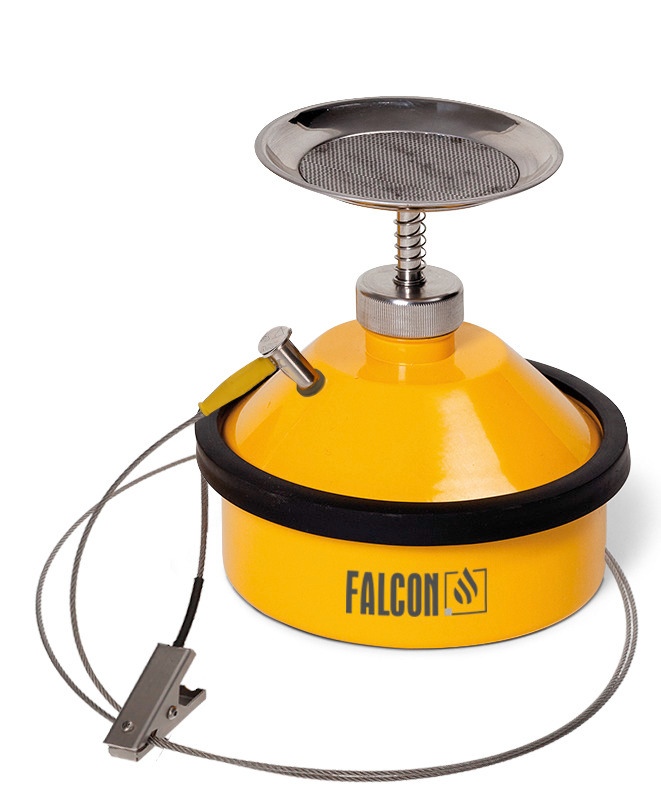 FALCON plunger can in steel, painted, 1 litre, with earth connection - 2