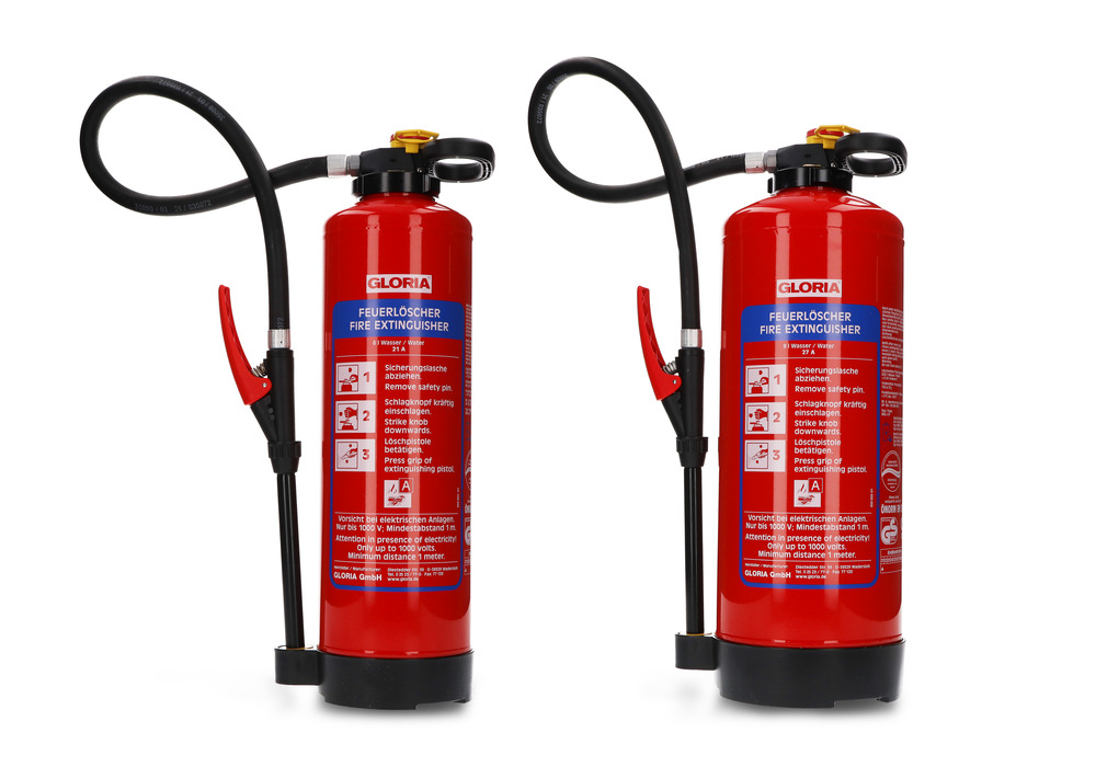 GLORIA Wasser-Aufladefeuerlöscher, 9 l, Brandklasse A, Spezialeignung für Lithium-Ionen Akkus - 2