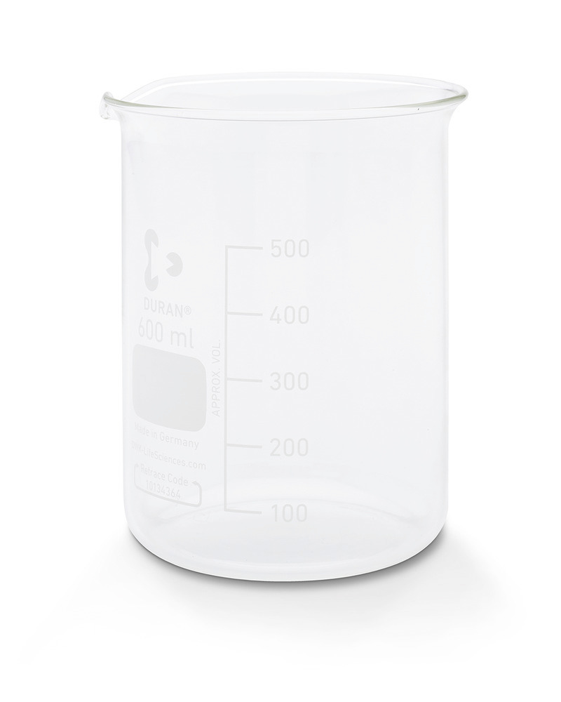 Rengöringsglas med plastlock och gummiring för ultraljudstvätt, 600 ml - 4