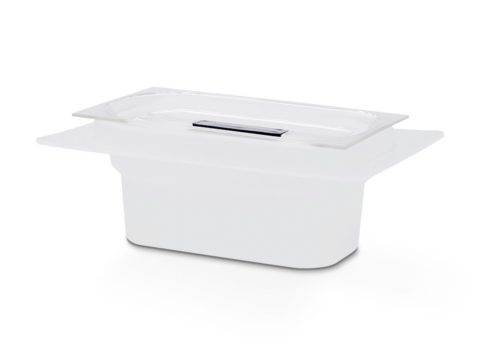 Acid-resistant tray insert with lid for ultrasonic cleaners Elmasonic Select 30, 40 and 60 - 1