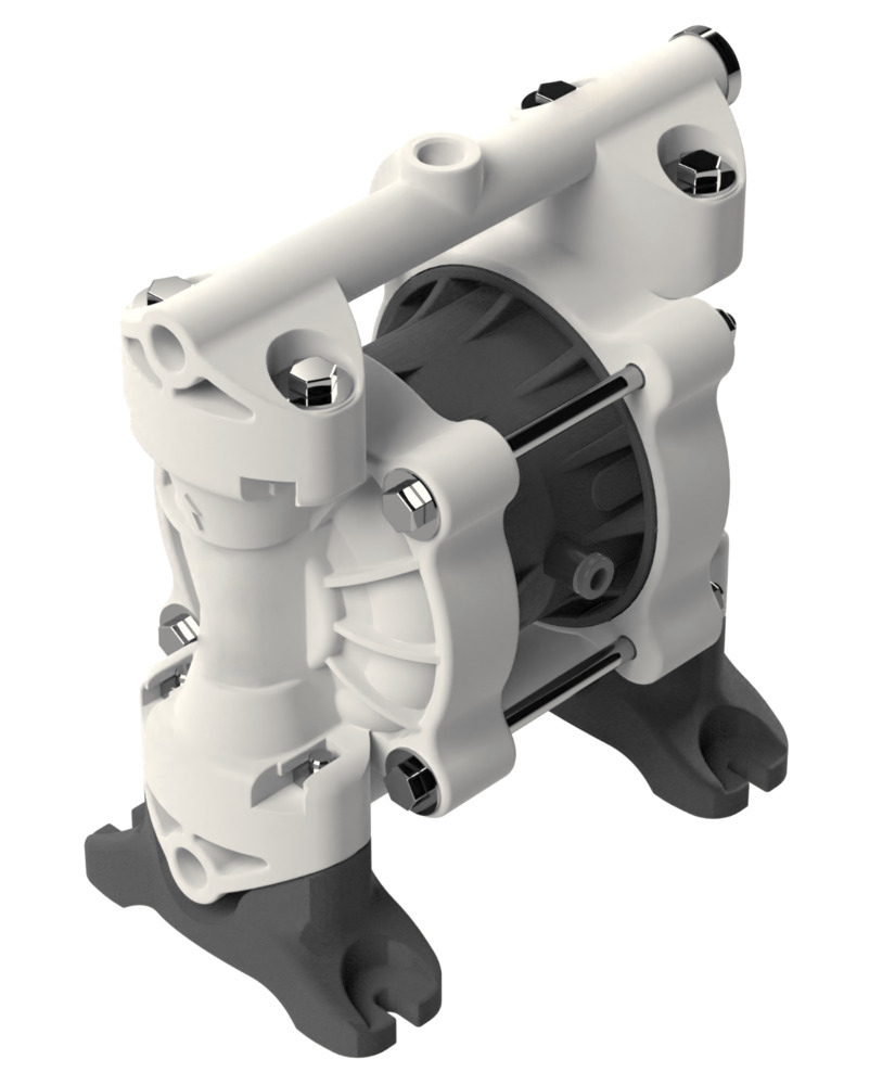 Compressed air double diaphragm pump, 1/4'', in PP / EPDM - 1