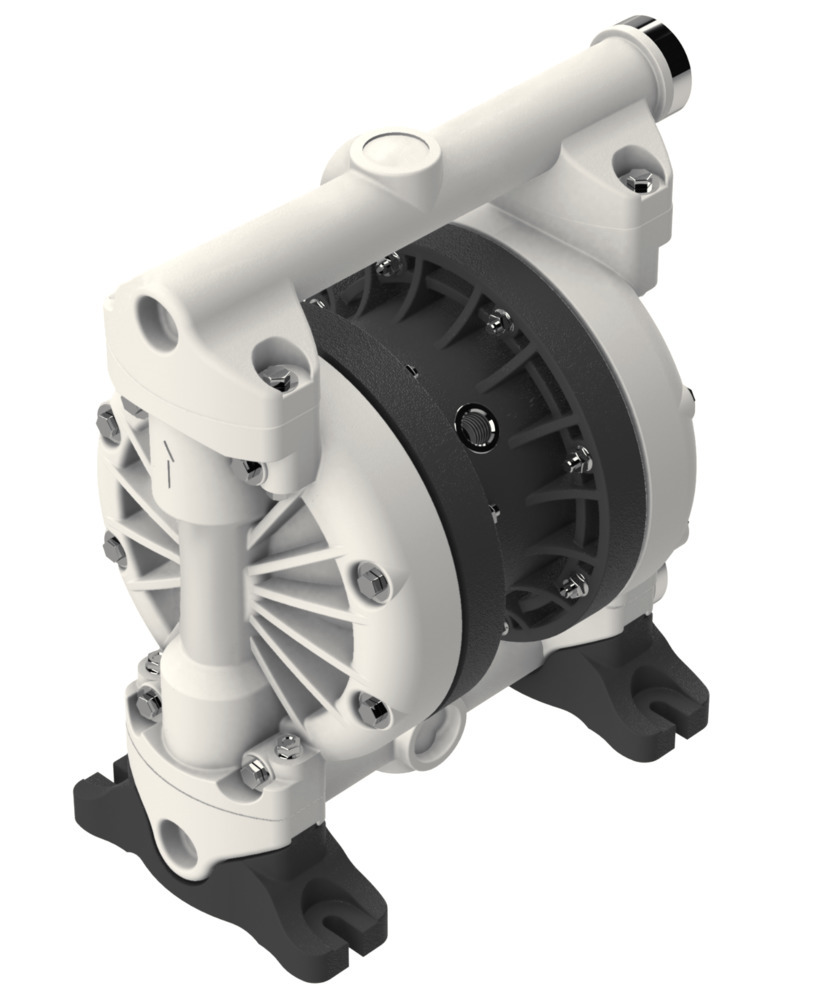 Compressed air double diaphragm pump, 1'', in PP / PTFE - 1