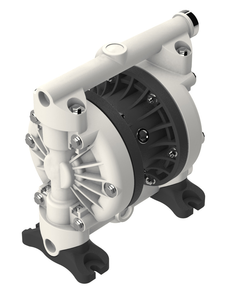 Compressed air double diaphragm pump, 1/2'', in PP / PTFE - 1