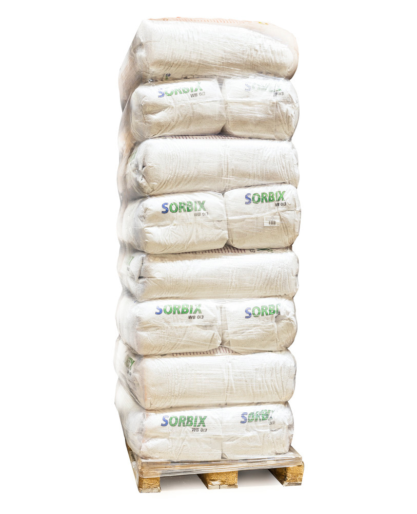 Granulés absorbants pour huile Sorbix WB 0/2, flottant, absorption élevée, 1 palette, 24 sacs de 7kg - 1