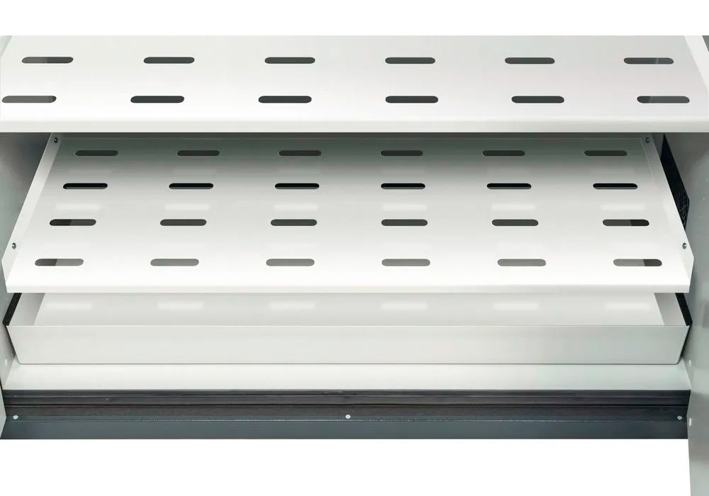 Asecos lithium-ion storage cabinet, 90 Min fire resistant, 6 Shelves, 1 Door - 4