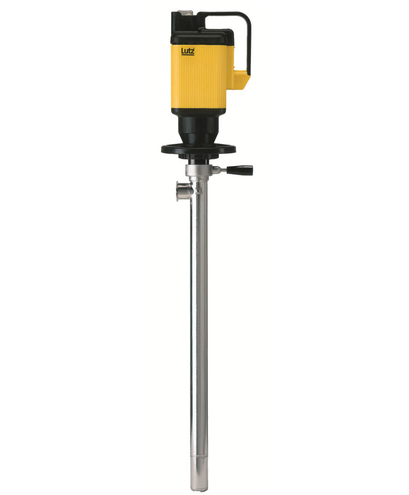 Electric drum pump in st. steel, food use, EU/FDA approval, residue emptying, 1000mm immersion depth - 1