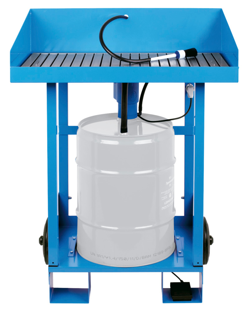 Teilewaschgerät F2 mit Anschluss für ein Fass à 50 Liter Kaltreiniger, fahrbar
