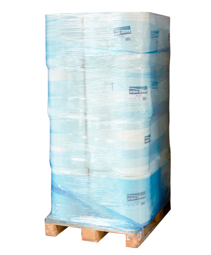 Chiffons de nettoyage robustes en cellulose, 3 plis, blancs, 1 palette, 30 rouleaux de 350 m - 1