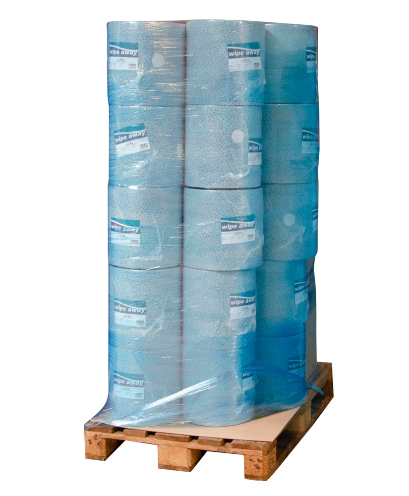 Panos de limpeza reutilizáveis, extremamente duráveis, azuis, 1 palete, 40 rolos - 1