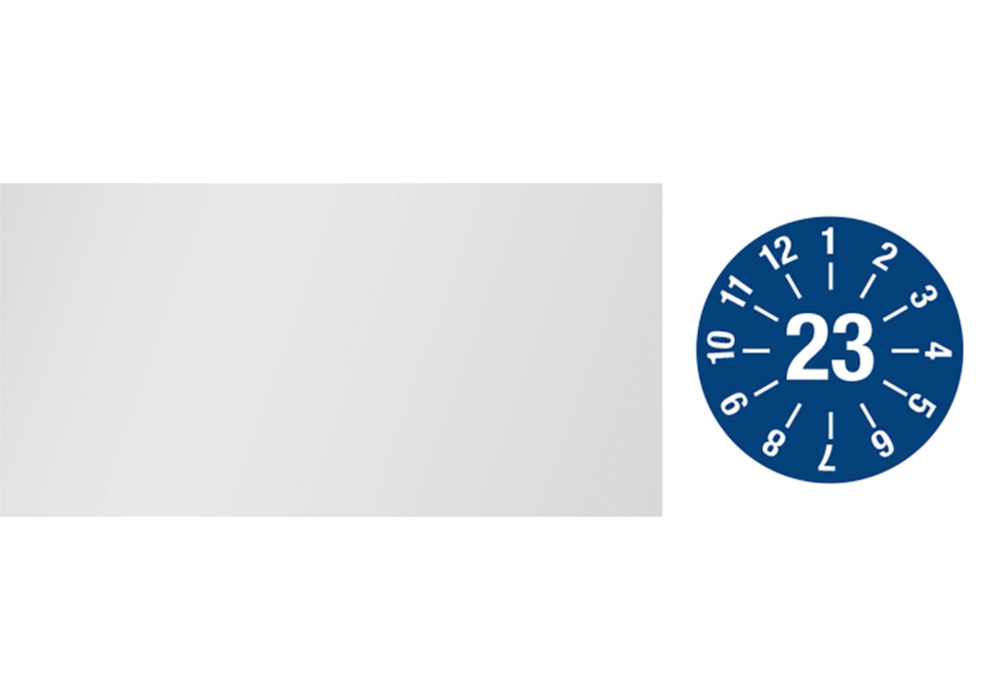Kontrolmærke til kabler 23, blå, folie, selvklæbende, 60 x 20 mm, 5 ark med 16 stk. - 1