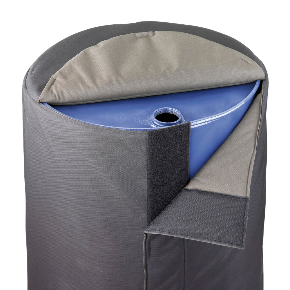 Insulating hood for 200 litre drums, made of Teflon-coated polyester, with filling valve - 2