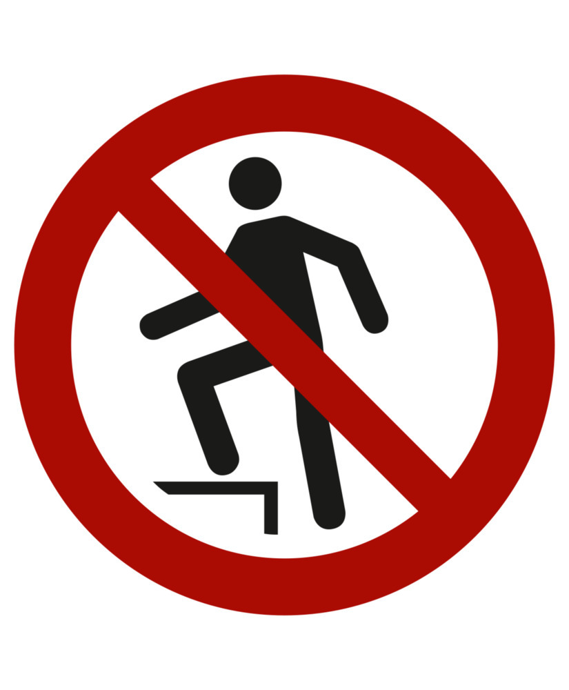 Panneaux d'interdiction Interdit de marcher sur la surface, ISO 7010, film autocollant, 100mm, x10 - 1