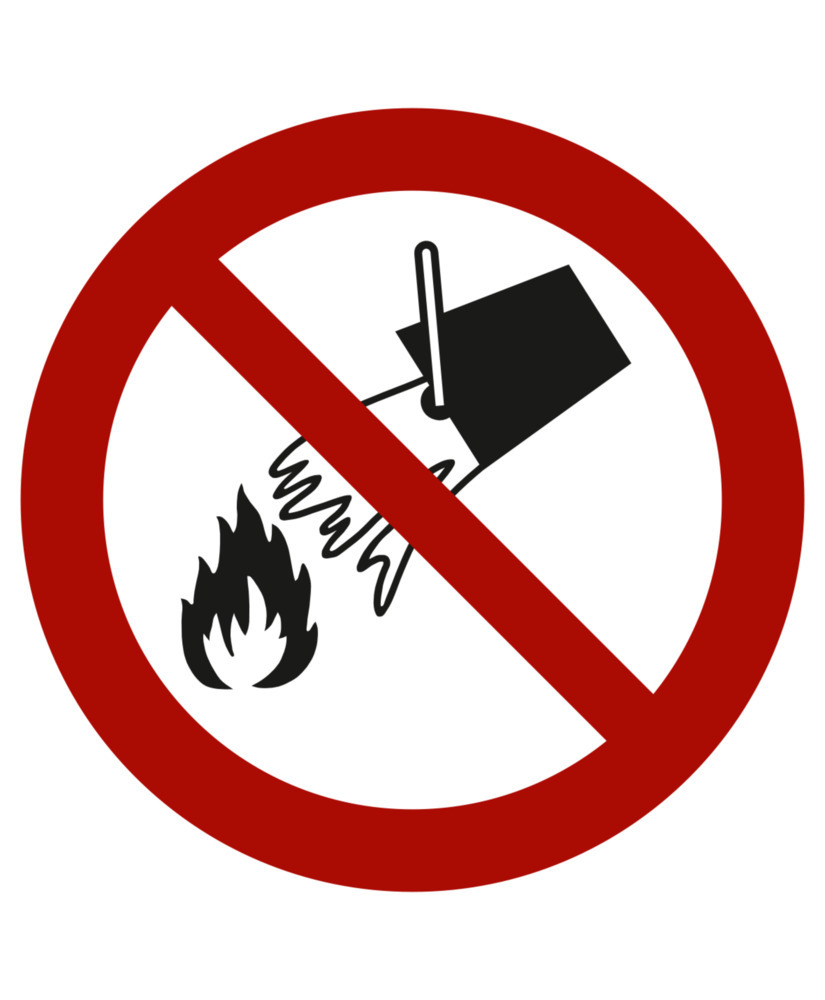 Prohibition signs Do not extinguish with water, ISO 7010, aluminium, 100 mm, Pack = 10 units - 1