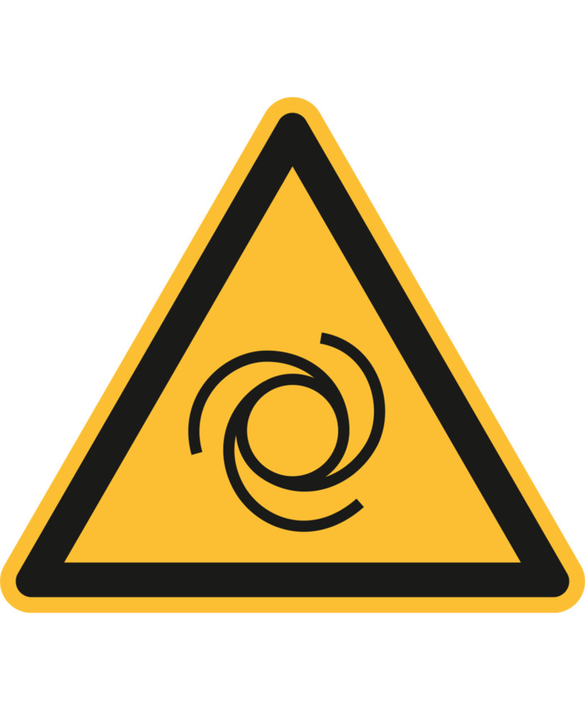 Panneau d'avertissement Attention, démarrage automatique, ISO 7010, film autocollant, 100 mm, x20 - 1
