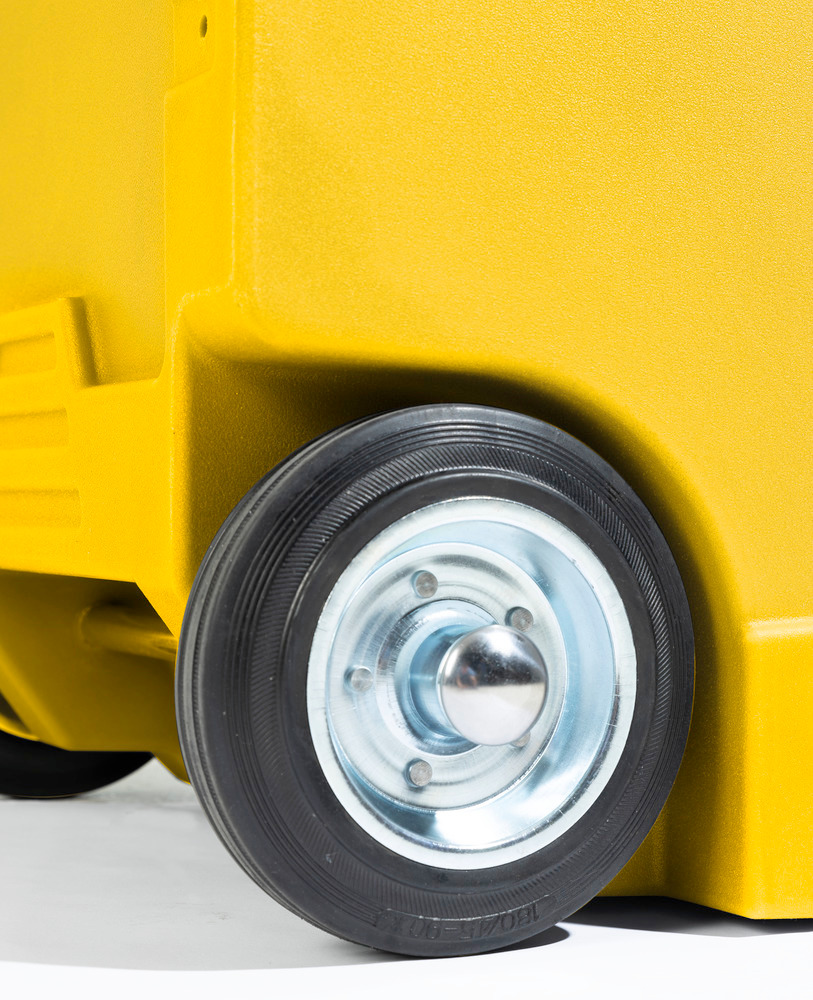 Spillredskap i gul vagn, DENSORB Caddy Small, med universalabsorbenter - 5