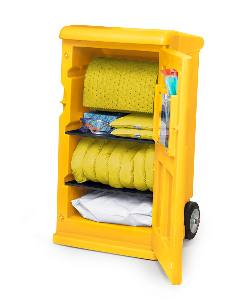 Kit de emergência móvel em carrinho M, DENSORB Especial, amarelo - 1