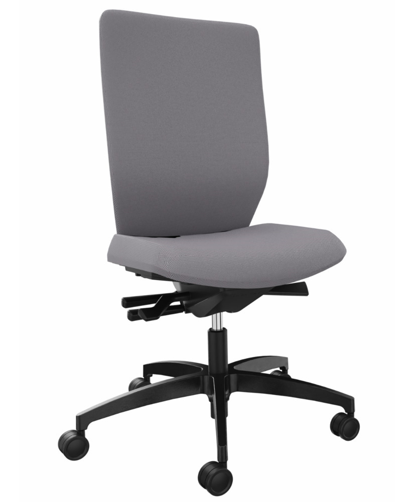 DENIOS operator office chair Stilo ES, Syncro 3D Balance technology, grey - 1