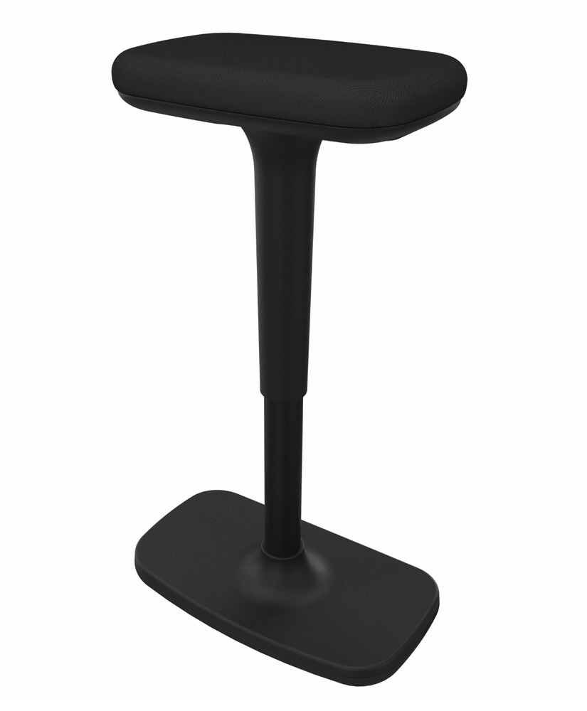 Steh- und Sitzhocker to-swift, höhenverstellbar, mit Wippfunktion, schwarz - 1