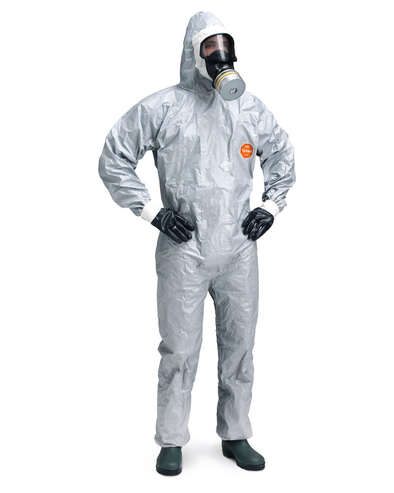 Chemical Protective overall Tychem F, CE/PPE category III, models 3, 4, 5, 6, size XXL, grey - 2