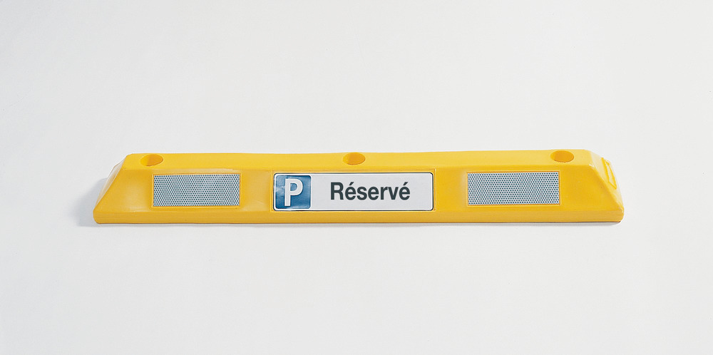 Barre de délimitation de place de parking "Parkstopp" PS 9, en polyéthylène (PE), jaune - 2