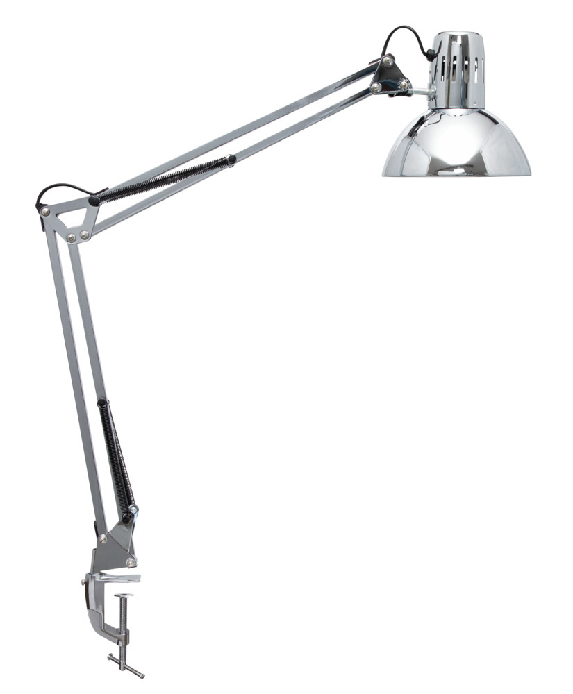 Lampe de table Dorala, ampoule LED non incluse, chrome - 1